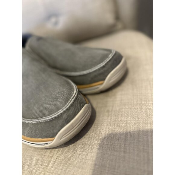 Skechers Shoes Mens Size 13 Gray Blue Relaxed Fit Memory Foam Slip On Comfort - Picture 3 of 9